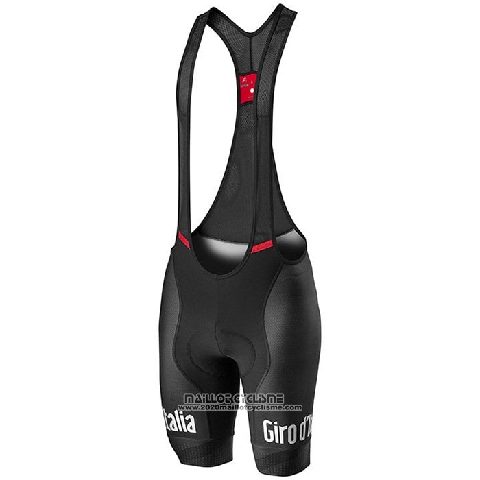 2021 Maillot Cyclisme Giro d'Italia Fonce Rouge Manches Courtes et Cuissard